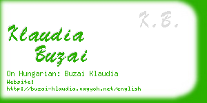 klaudia buzai business card